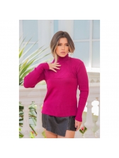 Blusa Gola Alta Modal - Fucsia