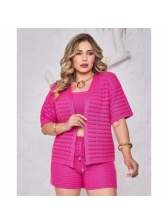 Cardigã Colmeia Serena - Pink
